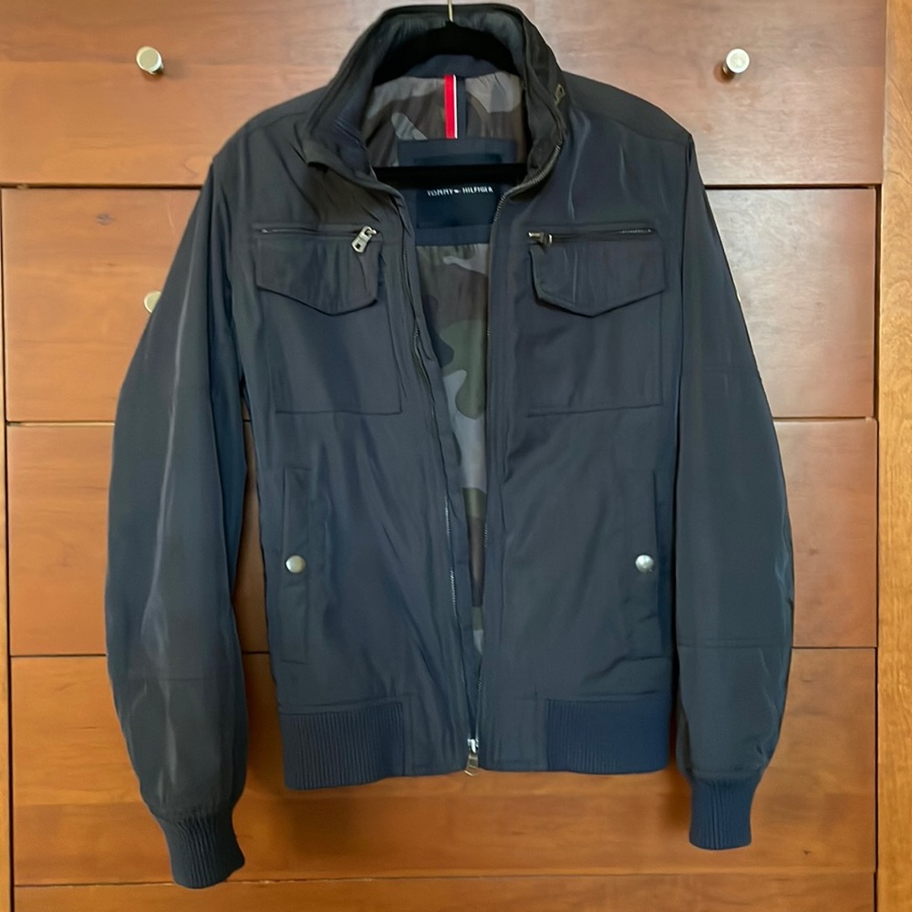 Navy blue bomber jacket (small)